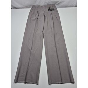 VTG Zanieri Dress Pants Men's 34x37 Gray Wool Pleated Unhemmed Made Italy NWT